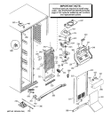 FREEZER SECTION Diagram and Parts List for PJE25PGTAFSV  General Electric Refrigerator