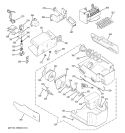 ICE MAKER & DISPENSER Diagram and Parts List for PJE25PGTAFSV  General Electric Refrigerator