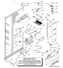 FRESH FOOD SECTION Diagram and Parts List for PJE25PGTAFSV  General Electric Refrigerator