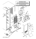 FREEZER SECTION Diagram and Parts List for PSE25SGTACSS  General Electric Refrigerator