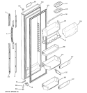 FRESH FOOD DOOR Diagram and Parts List for PSE27NGTAFBB  General Electric Refrigerator