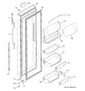 FRESH FOOD DOOR Diagram and Parts List for PSE27NGTAFWW  General Electric Refrigerator