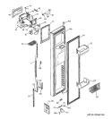 FREEZER DOOR Diagram and Parts List for PSE29NHTACBB  General Electric Refrigerator