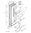 FRESH FOOD DOOR Diagram and Parts List for ZCE23SGTASS  General Electric Refrigerator