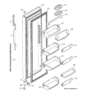 FRESH FOOD DOOR Diagram and Parts List for GCU23MITAFBB  General Electric Refrigerator