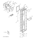 FREEZER DOOR Diagram and Parts List for DSS25KSTBSS  General Electric Refrigerator
