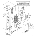 FREEZER SECTION Diagram and Parts List for DSS25KSTBSS  General Electric Refrigerator