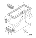 CABINET Diagram and Parts List for FCM25DSAWH  General Electric Freezer
