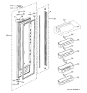 FRESH FOOD DOOR Diagram and Parts List for PSB42LSRABV  General Electric Refrigerator