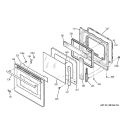 Part Location Diagram of WB57T10284 GE DOOR OTR Assembly 27 (BK)