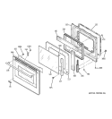 Part Location Diagram of WB57T10285 GE DOOR OTR Assembly 27 (Stainless Steel)