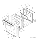 DOOR Diagram and Parts List for JBP62BK3WH  General Electric Range