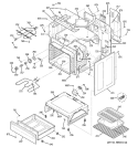BODY PARTS Diagram and Parts List for JBP70BK3BB  General Electric Range