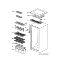 CABINET Diagram and Parts List for WMR04BAPABB  General Electric Refrigerator