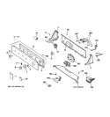 CONTROLS & BACKSPLASH Diagram and Parts List for WBSR3140DCWW  General Electric Washer