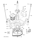 SUSPENSION, PUMP & DRIVE COMPONENTS Diagram and Parts List for WBSR3140DCWW  General Electric Washer