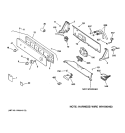 CONTROLS & BACKSPLASH Diagram and Parts List for WHDSR209DCWW  General Electric Washer