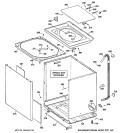 CABINET, COVER & FRONT PANEL Diagram and Parts List for WTRE6260F2GG  General Electric Washer