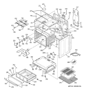 BODY PARTS Diagram and Parts List for JCBP49WK2WW  General Electric Range