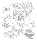 BODY PARTS Diagram and Parts List for JCBP79WK2WW  General Electric Range