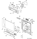 Part Location Diagram of WD34X11198 GE ESCUTCHEON & INSERT Assembly