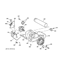 BLOWER & DRIVE ASSEMBLY Diagram and Parts List for DCCB330GD3WC  General Electric Dryer