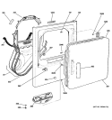 FRONT PANEL & DOOR Diagram and Parts List for DCCD330ED3WC  General Electric Dryer