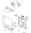 ESCUTCHEON & DOOR ASSEMBLY Diagram and Parts List for GSD2600G05CC  General Electric Dishwasher