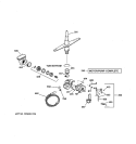 MOTOR - PUMP MECHANISM Diagram and Parts List for GSD2600G05CC  General Electric Dishwasher
