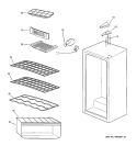 CABINET Diagram and Parts List for WMR04DATABB  General Electric Refrigerator