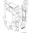 CABINET LINER & DOOR PARTS Diagram and Parts List for ZDIS15CSSM  General Electric Ice Maker