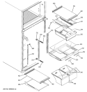 FRESH FOOD SHELVES Diagram and Parts List for DTS18ZBRWRWW  General Electric Refrigerator