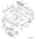 CONTROL PANEL & COOLING FAN Diagram and Parts List for JGSP28CEK3CC  General Electric Range