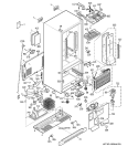CABINET Diagram and Parts List for GBS22HCPABB  General Electric Refrigerator