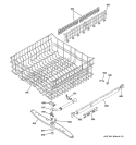 UPPER RACK ASSEMBLY Diagram and Parts List for PDW8211J01BB  General Electric Dishwasher