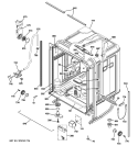 BODY PARTS Diagram and Parts List for PDW8280J01SS  General Electric Dishwasher