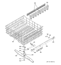 UPPER RACK ASSEMBLY Diagram and Parts List for PDW8510J01WW  General Electric Dishwasher