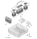 LOWER RACK ASSEMBLY Diagram and Parts List for PDW8500J03CC  General Electric Dishwasher