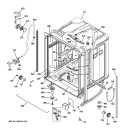 BODY PARTS Diagram and Parts List for PDW8500J10WW  General Electric Dishwasher