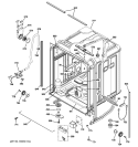 BODY PARTS Diagram and Parts List for PDW8612J01WW  General Electric Dishwasher