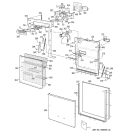 DOOR ASSEMBLY Diagram and Parts List for ZBD6500G01SS  General Electric Dishwasher