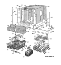 Part Location Diagram of WD34X10607 GE PANEL, WRAP (WHITE)
