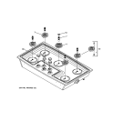 COOKTOP & BURNERS Diagram and Parts List for ZGU375LSD3SS  General Electric Cooktop