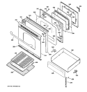 DOOR & DRAWER PARTS Diagram and Parts List for JGBP28TEL1WW  General Electric Range