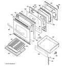 DOOR & DRAWER PARTS Diagram and Parts List for JGBP36WEL1WW  General Electric Range