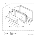 DOOR PARTS Diagram and Parts List for ZSC1000KBB01  General Electric Microwave