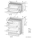 DOORS Diagram and Parts List for CTS18HBSARWW  General Electric Refrigerator