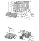 BASKET & WRAP ASSEMBLY Diagram and Parts List for ZBD6905G02SS  General Electric Dishwasher