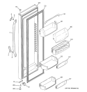 FRESH FOOD DOOR Diagram and Parts List for GSF25TGTAWW  General Electric Refrigerator