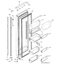 FRESH FOOD DOOR Diagram and Parts List for PSI23NSTCSV  General Electric Refrigerator